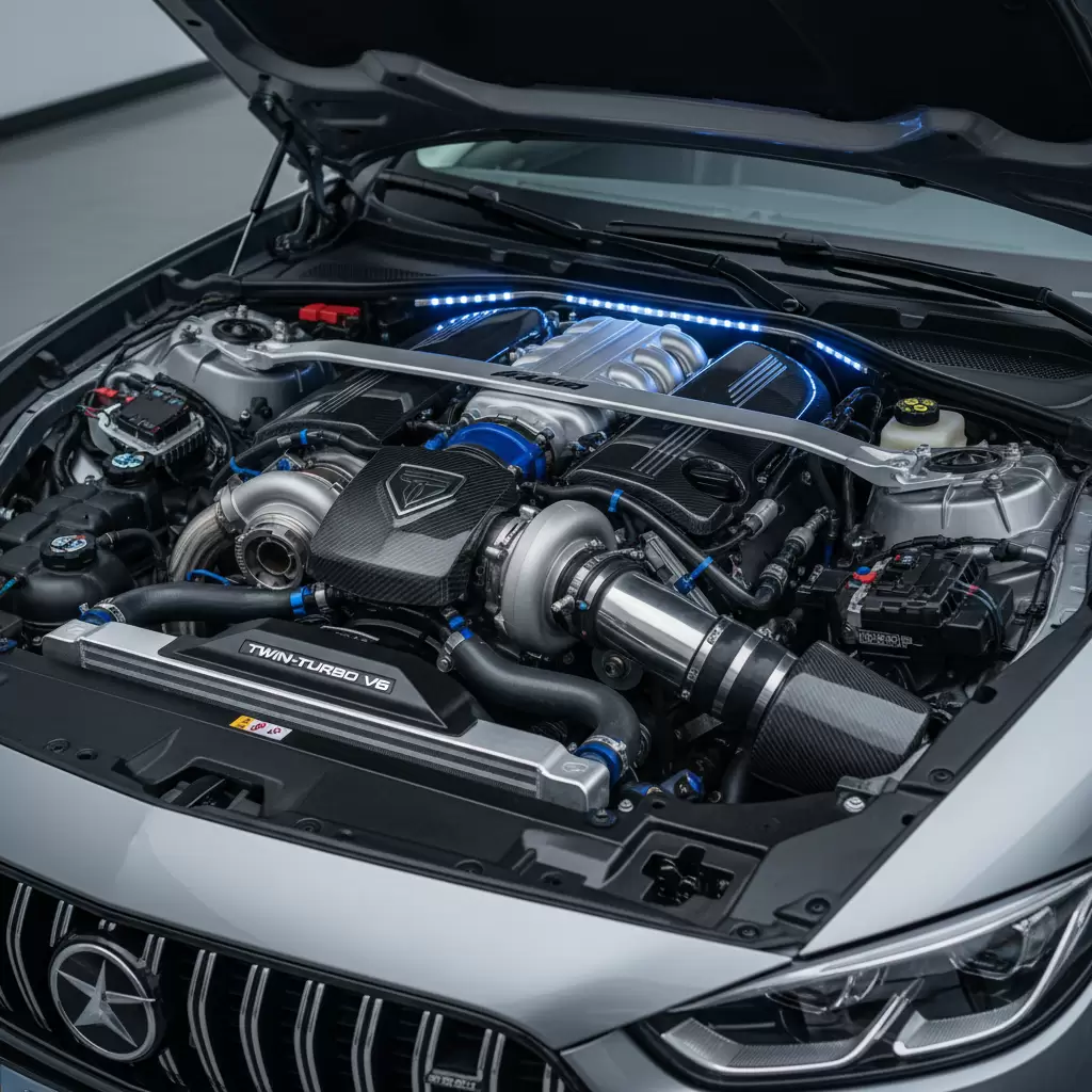 gemini_image_1768644298 Động cơ Turbo hiện đại mang lại sự cân bằng giữa sức mạnh và hiệu suất cho xe đô thị