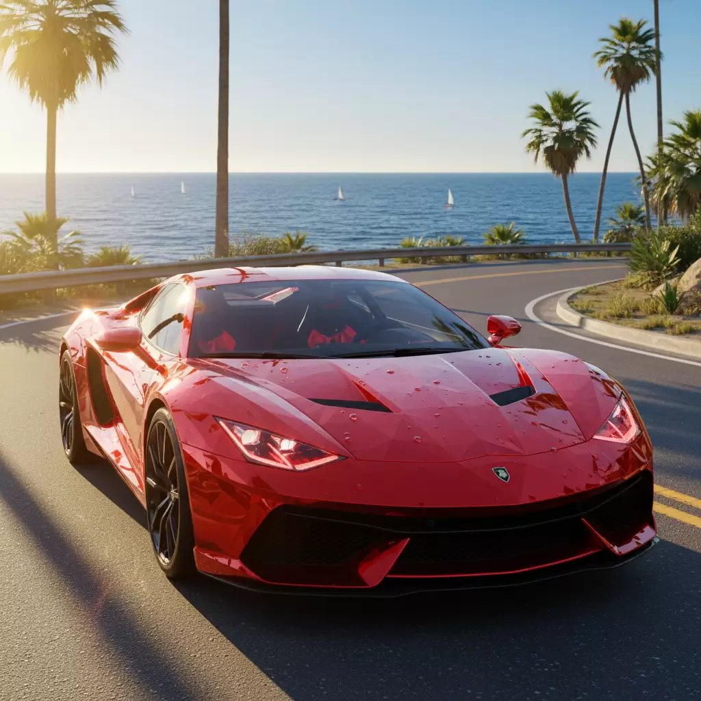 gemini_image_1768645825-1 Màu đỏ pha lê là một trong những mã màu sơn đẹp và thu hút nhất hiện nay