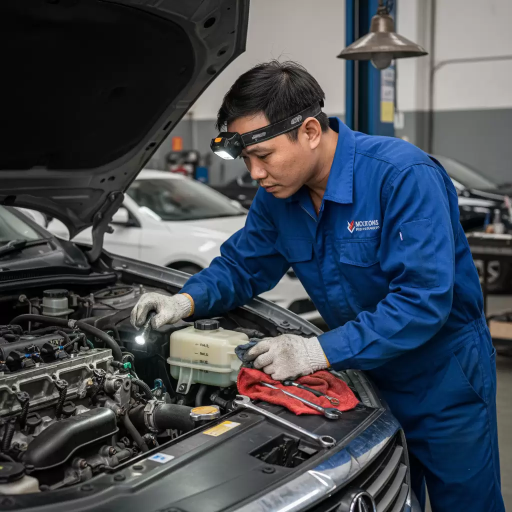 Kiểm tra dầu phanh xe định kỳ là bước quan trọng để đảm bảo an toàn vận hành