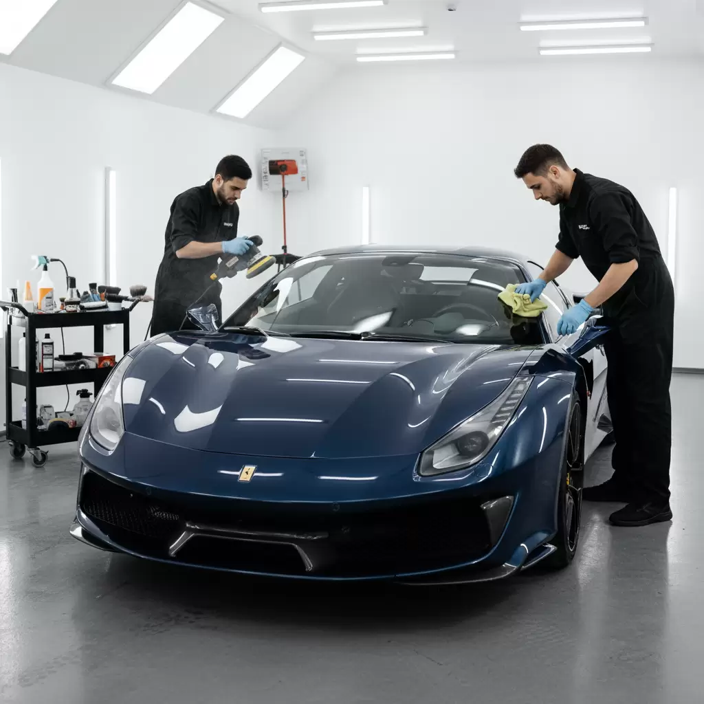 gemini_image_1768650477 Dịch vụ đánh bóng xe ô tô chuyên nghiệp giúp phục hồi vẻ đẹp nguyên bản và đẳng cấp