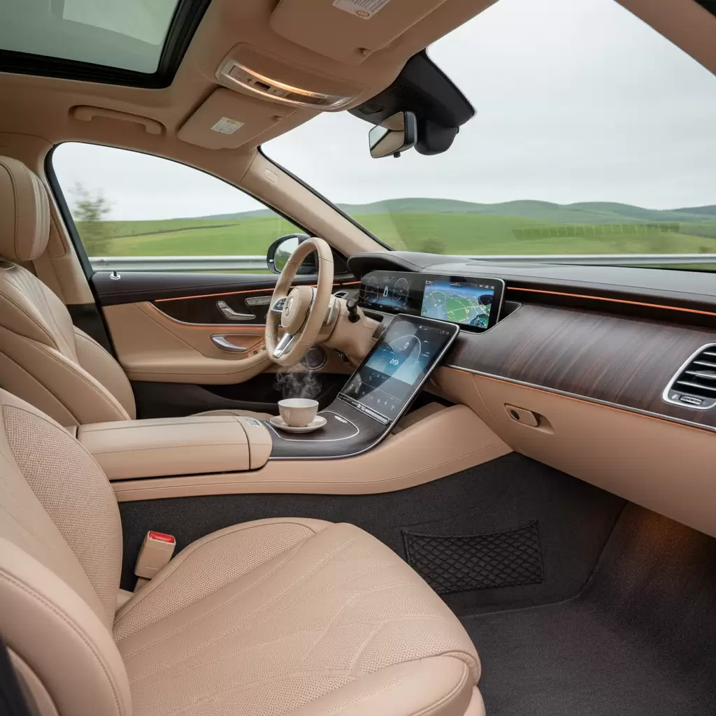 gemini_image_1768651259 Không gian cabin yên tĩnh mang lại trải nghiệm lái xe thư thái và đẳng cấp
