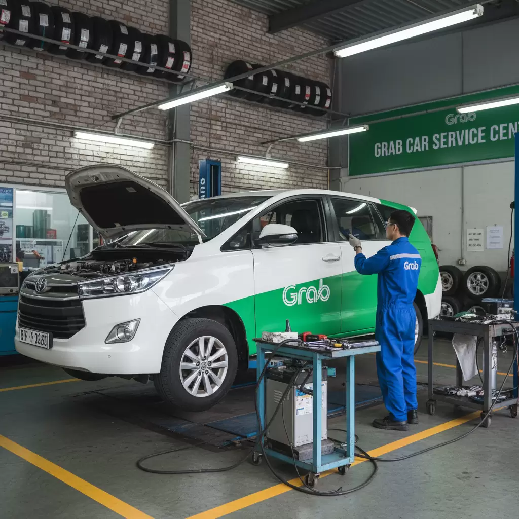 gemini_image_1768654513 Bảo dưỡng xe chạy dịch vụ Grab định kỳ giúp đảm bảo hiệu suất vận hành ổn định và bền bỉ