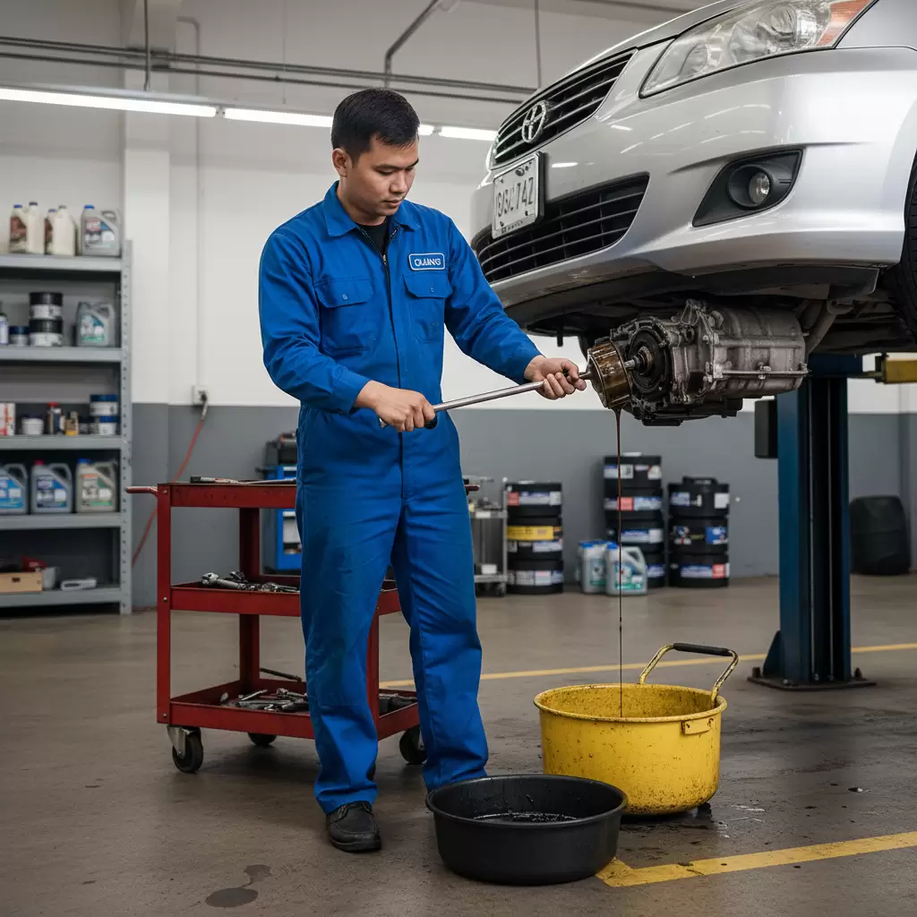 gemini_image_1768654514 Thay dầu động cơ là bước quan trọng nhất trong quy trình bảo dưỡng xe công nghệ