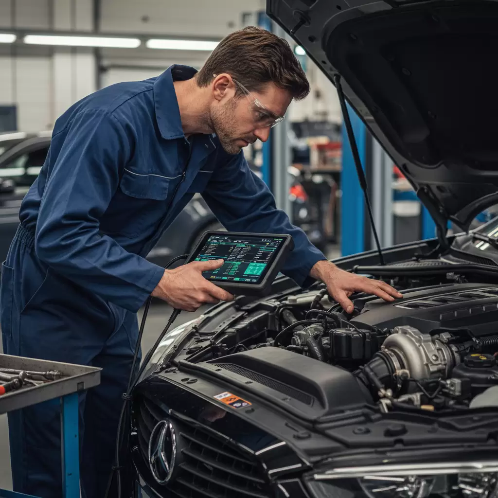 Kiểm tra chi tiết động cơ bằng thiết bị chẩn đoán hiện đại