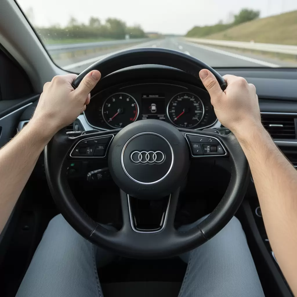 gemini_image_1768659900 Kỹ thuật đặt tay và chân đúng cách giúp tài xế điều khiển xe linh hoạt và an toàn