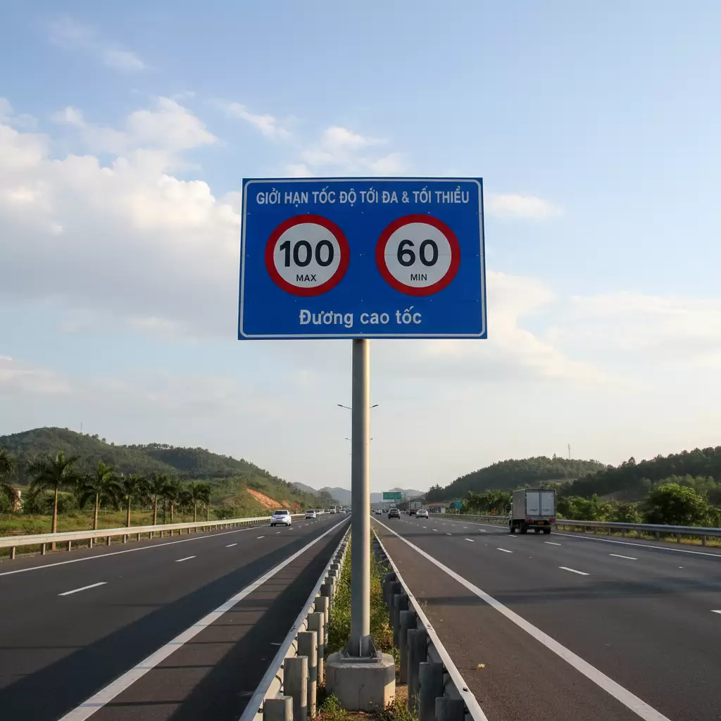 gemini_image_1768661091-1 Hệ thống biển báo hướng dẫn tốc độ giúp tài xế chủ động điều chỉnh vận tốc phù hợp