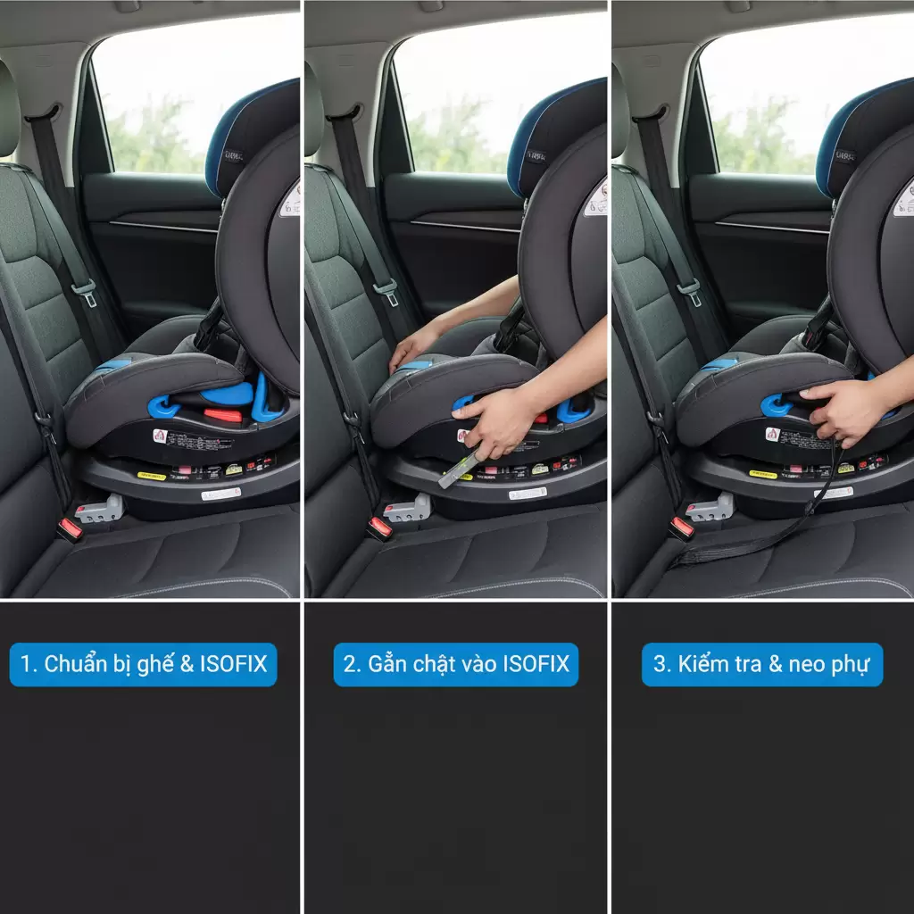 gemini_image_1768663796 Hệ thống ISOFIX giúp việc lắp đặt ghế trẻ em trở nên chắc chắn và an toàn hơn