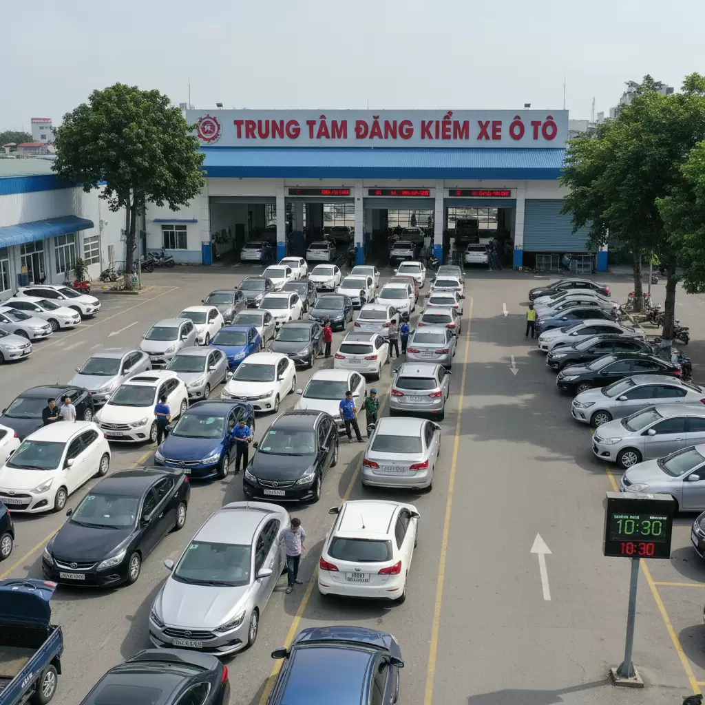 gemini_image_1768668769 Hoạt động kiểm định xe cơ giới định kỳ tại trung tâm đăng kiểm