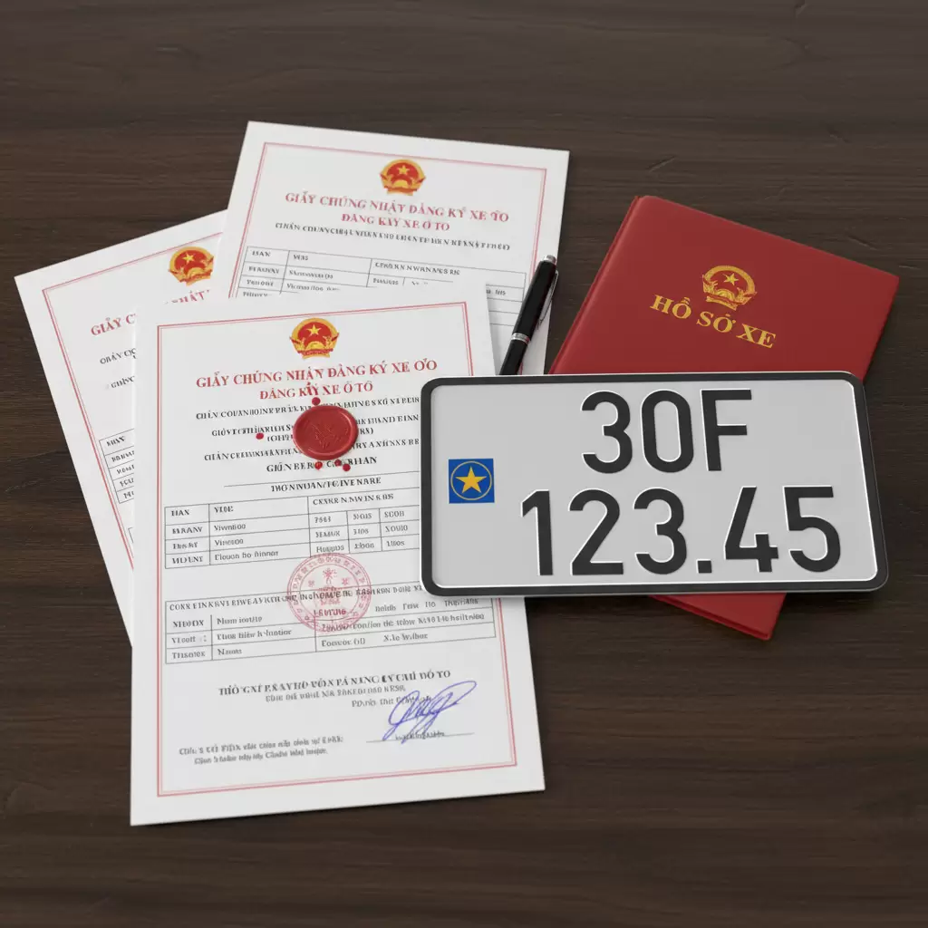 Lệ phí trước bạ và phí cấp biển số là hai khoản chi bắt buộc để xe lăn bánh