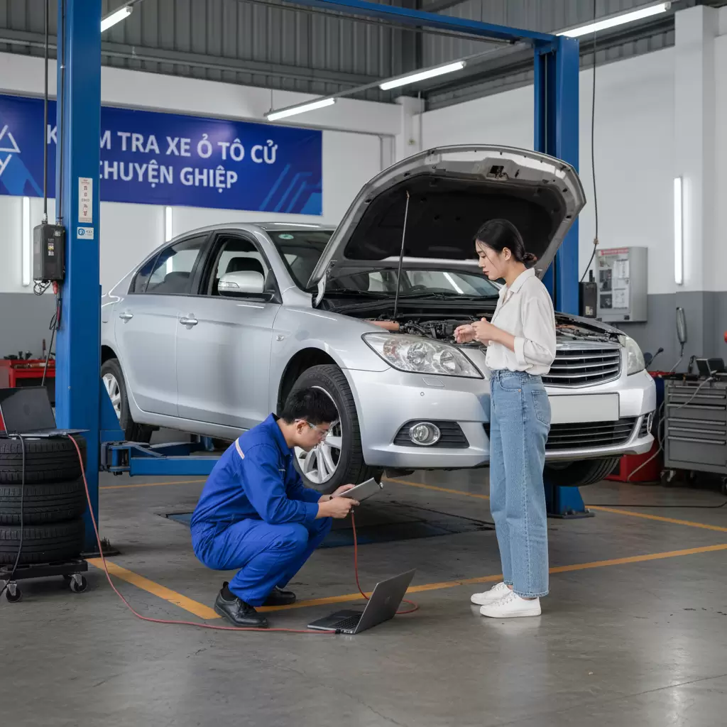 gemini_image_1768670633 Việc kiểm tra kỹ lưỡng xe ô tô cũ giúp người mua tránh được những rủi ro tài chính và đảm bảo an toàn vận hành