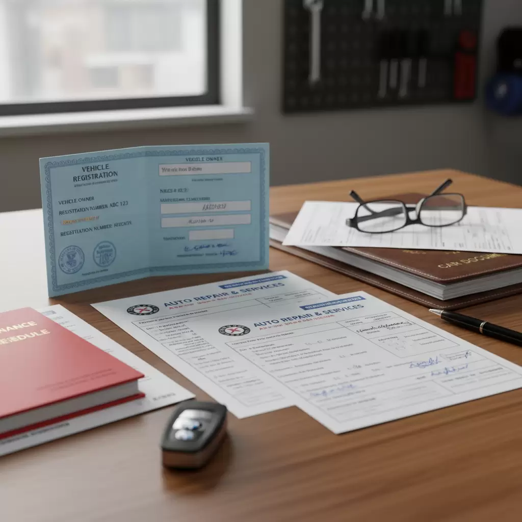 gemini_image_1768670986 Hồ sơ bảo dưỡng đầy đủ là minh chứng rõ nét cho chất lượng xe