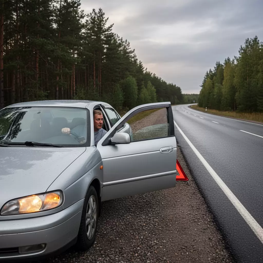 gemini_image_1768675373 Tấp xe vào lề đường an toàn là bước đầu tiên cần thực hiện khi động cơ quá nhiệt