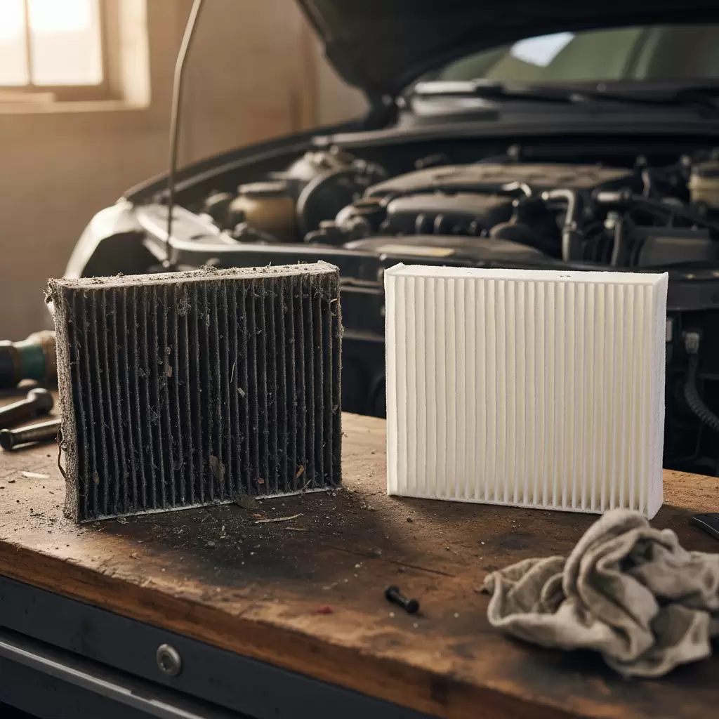 Lọc gió điều hòa bị bẩn gây tắc nghẽn luồng không khí và làm giảm hiệu suất làm lạnh