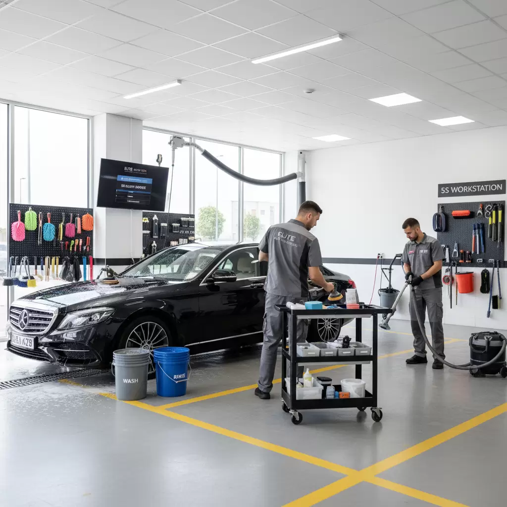 Dịch vụ rửa xe ô tô chuẩn 5S mang lại vẻ đẹp hoàn mỹ và sự chuyên nghiệp tối đa