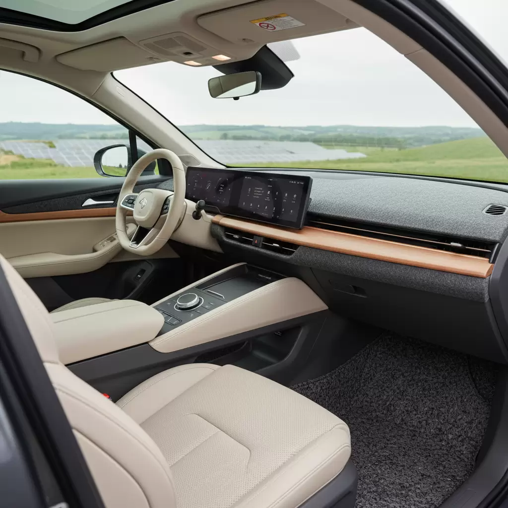 Thiết kế nội thất ô tô tối giản sử dụng vật liệu tái chế thân thiện với môi trường